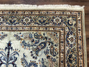 Light Green and Blue Persian Kashan Rug 7x10, Authentic Persian Carpet, Handmade, Wool
