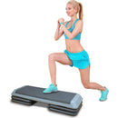 Adjustable Aerobic Stepper Workout Step with 4 Risers Fitness & Exercise Platform Trainer