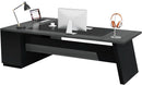 78 Inch L Shaped Desk With Drawers And File Cabinet Grey
