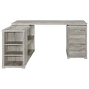 Yvette 60-inch 3-drawer L-Shape Computer Desk Grey Driftwood
