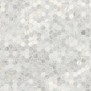Carrara White Hexagon 12"x12" Polished Marble Mesh-Mounted Mosaic Floor and Wall Tile 2" Hexagon -MSI Collection
