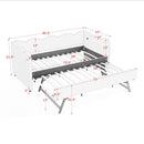 Gingham Daybed With USB Charging Port, Wave Shaped Design