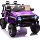 24V Two-Seater Kids Ride On Truck Car W/Parents Control,200wx2,Seat width 20.28in,Four-wheel Suspension,LED Lights,Music,MP3,Bluetooth,Two independent seat belts,Suitable for off-road For Kids Aged 3+