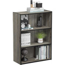 Pasir 3 Tier Open Shelf Bookcase in French Oak Grey
