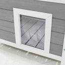 Cat House Waterproof Feral Kitty Shelter Outdoor Indoor Rabbit Hutch for Bunnies,Cats,Dogs and Other Small Animals,Asphalt Roof
