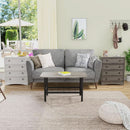 Gray 4 Drawer Dresser With ModernArchitectural Storage