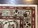 Indo Mahal Rug 4 x 5.6, Indian Handmade Wool Area Rug