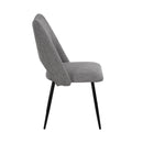 5-Piece Dining Table and Chair Set, Including 4 Grey Chairs and a Retractable Dining Table in White, Suitable For 4 to 6 People's Dining Tables, Suitable for Kitchens and Living Rooms