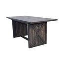 70.87' Farmhouse Large Dining Table for 6-8 People,  Rectangular Wood Dining Table, Rustic Kitchen Dinner Table with X Solid Legs for Dining Room & Living Room,  Gray