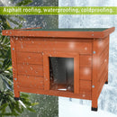 Cat House Waterproof Feral Kitty Shelter Outdoor Indoor Rabbit Hutch for Bunnies,Cats,Dogs and Other Small Animals,Asphalt Roof