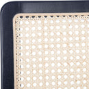 Dining Chairs Set Of 2 Black Natural Rattan Back For Dining Room
