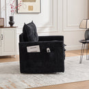 UNITED WE WIN Swivel Barrel Chair - Mid Century Modern Chair, Thick Padded Arm Chair with Solid Metal Base, Comfortable Single Sofa Chair, Swivel Accent Chair for Living Room Bedroom