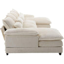 Modern Large chenille Fabric U-Shape Sectional Sofa