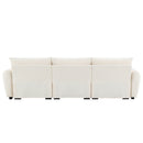 [VIDEO] 110' Modular Sectional Sofa, L Shape with Extra-large Seat, Pull-line Design, Movable Ottoman, High Density Foam, Free Combination, Sturdy Metal&Wood Frame, Boucle Fabric, 3 Colors