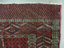 Antique Turkoman Rug 4x5, Ensi Hatchli Tekke Wool Rug