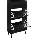 Rattan, Allen 2 door 1 drawer cabinet, shoe rack, double layer, suitable for entrance