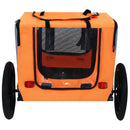 Outdoor Heavy Duty Collapsible Pet Bike Trailer with 16-Inch All-Terrain Wheels & Universal Hitch – Foldable Dog/Cargo Carrier Cart for Bicycles, orange