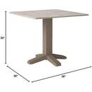 Square Dual Drop Leaf Dining Table With Butcher Block Top