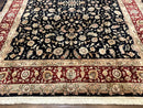 Sino Persian Rug 8x10, Black and Red, Floral Allover