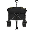 Collapsible Folding Wagon 300L,49' Extra Long Collapsible Wagon with Tailgate, All-Terrain 7'x 4' Big Wheels,Beach Wagon Cart Heavy Duty 400LBS Foldable Foldable Beach Wagon for Garden Sports Camping