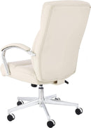 Ivory Executive Desk Chair With Oversized Cushion 275Lb