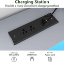 Grey Six Drawer Dresser With Power Outlet And USB Ports
