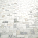 Arabescato Venato White 1"x2" Herringbone Honed Marble Mesh Mounted Mosaic Tile - MSI Collection