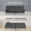 68 Inch Convertible Futon Sofa Bed With Adjustable Backrest