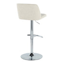 Toriano - Contemporary Adjustable Barstool Swivel With Rounded T Footrest (Set of 2)