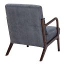 Mid-Century Modern Accent Chair, Arm Chair Living Room Chairs with Pillow Upholstered Reading Chair with Solid Wood Frame &  Living Room Bedroom Balcony (Antique Dark Grey)