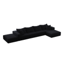 Oversized sponge cloud sofa,Modern Upholstered Sectional Sofa Couch Set,Modular 162' L Shaped Sectional Living Room Sofa Set With 6 Pillows,Free Combination Sofa Couch for Living Room,Bedroom