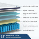 Queen Size Thermoregulating Hybrid Memory Foam Mattress