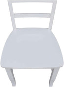 Madrid Ladderback Dining Chairs Set Of Two White Finish