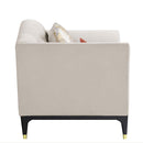 Tayden - Loveseat With 4 Pillows - Beige Velvet