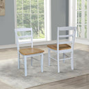 Madrid Ladderback Dining Chairs Parawood Construction White Natural
