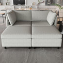 Love Seat Couches, Chaise Longue Mid Century Modern Sofa Couch With Storage for Small Spaces, Living Room, Bedroom