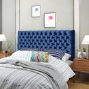 Modern Upholstered Headboard with Adjustable Height and Buttons