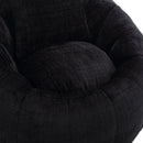 COOLMORE Modern Extra Large Round Bean Bag Chair with Footrest for Living Room, Chenille Fabric Lazy Sofa with Pillow for Adults, Teenagers,Child, Suitable for Bedroom, Dormitory, Study Room