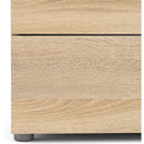 Oak Structure Four Drawer Chest With Silver Bar Handles