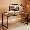 Computer Desk 47.2 Inch Brown With Metal Frame Home Office