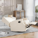 Omma Swivel Glider Rocking Recliner Cream Upholstered 3In1