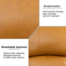 Bonded Leather Living Room Furniture Set Reclining Sofa And Loveseat Ginger