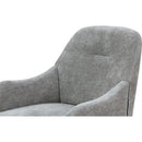 Chenille Armchair, Modern Style Accent Chair with Wood Legs, Comfy Design for Living Room, Bedroom, Office, Gray