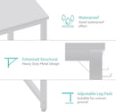 55 Inch White Computer Desk With Fabric Drawer For Home Office