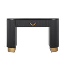 Mirod Modern Console Table with Vertical Ribbed Design, Compact Storage with Functional Drawer