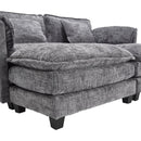 UNITED WE WIN Chenille fabric, solid construction, the overall structure of the sofa is stable, detachable armrests, two foot stools and two-seat sofa with side pockets