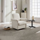 Swivel Accent Chair Modern Barrel Armchair with Wood Base for Bedroom Reading Waiting Living Room