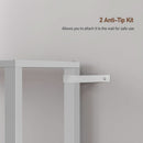 Six Tier Tall White Bookshelf For Small Spaces Living Room
