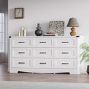 White 59 Inch Premium Modern Multicompartment Dresser