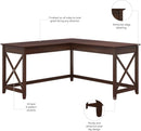 Key West 60W L Shaped Desk For Home Office Workspace
